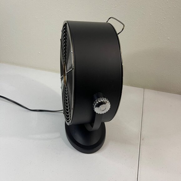 Retro Desk Fan With Metal Blades, Matte Black Finish - Picture 7 of 12